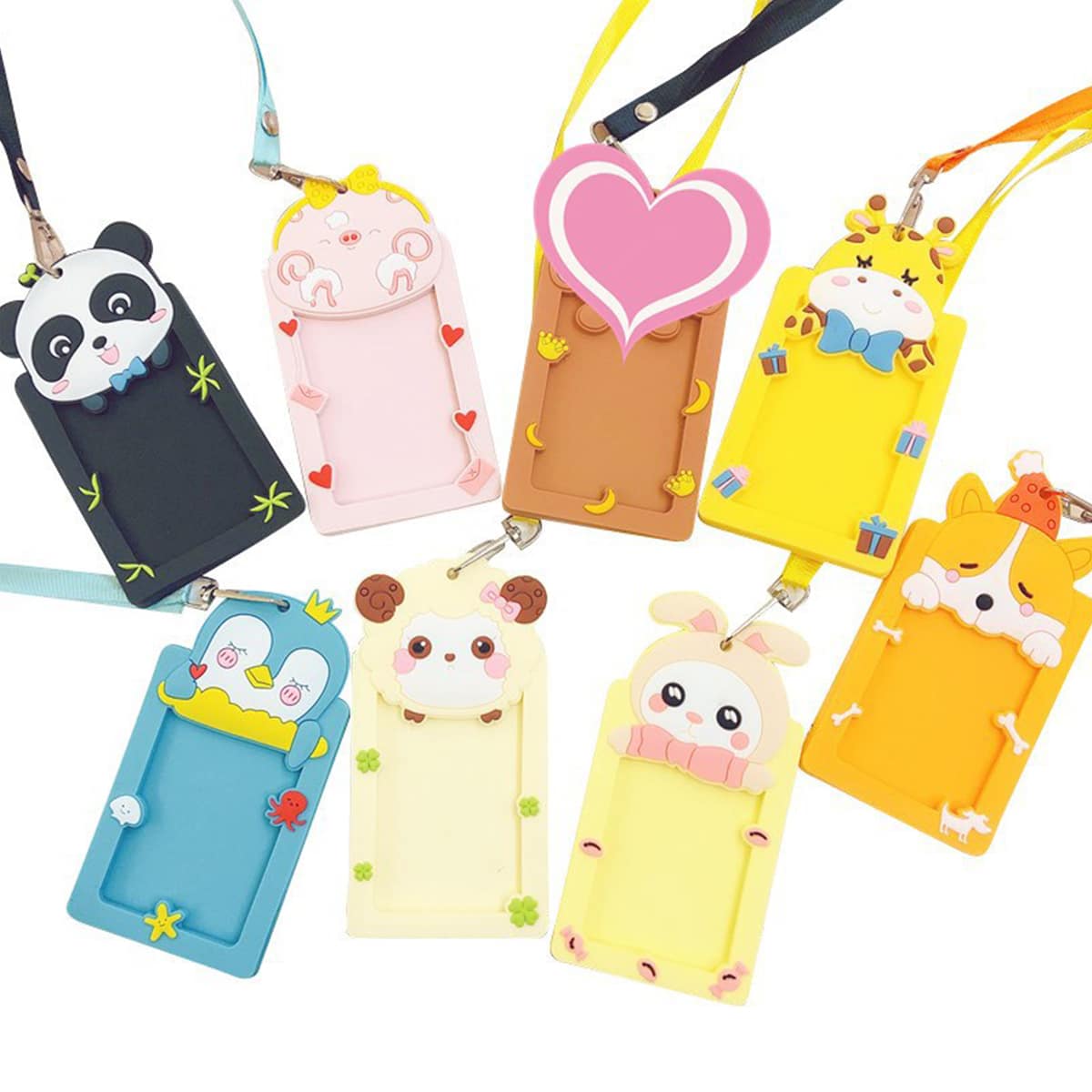 

1pc Random Cartoon Card Cover With Lanyard, Multicolor