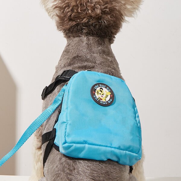 

Cartoon Graphic Pet Backpack, Blue