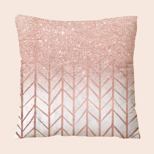 

Graphic Print Cushion Cover Without Filler, Pink