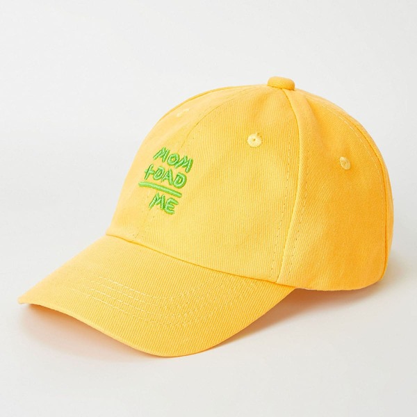 

Letter Embroidered Baseball Cap, Yellow