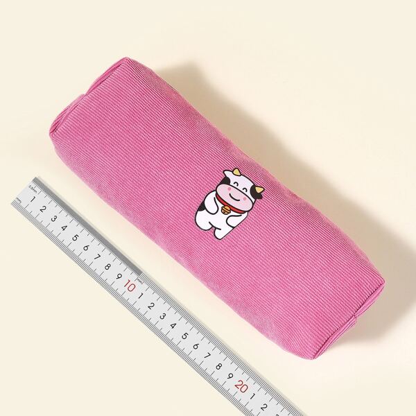 

Cartoon Cow Pencil Case, Hot pink
