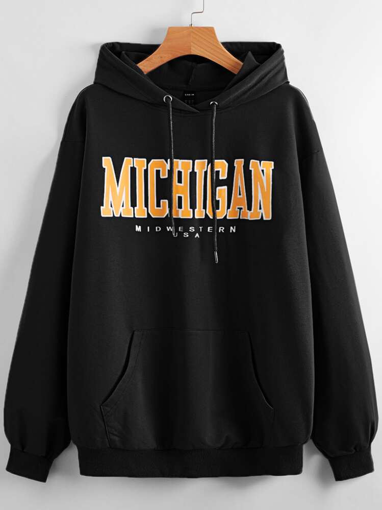 Letter graphic hoodie hotsell