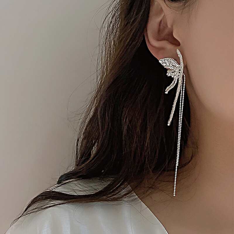 

Butterfly Decor Earrings, Silver