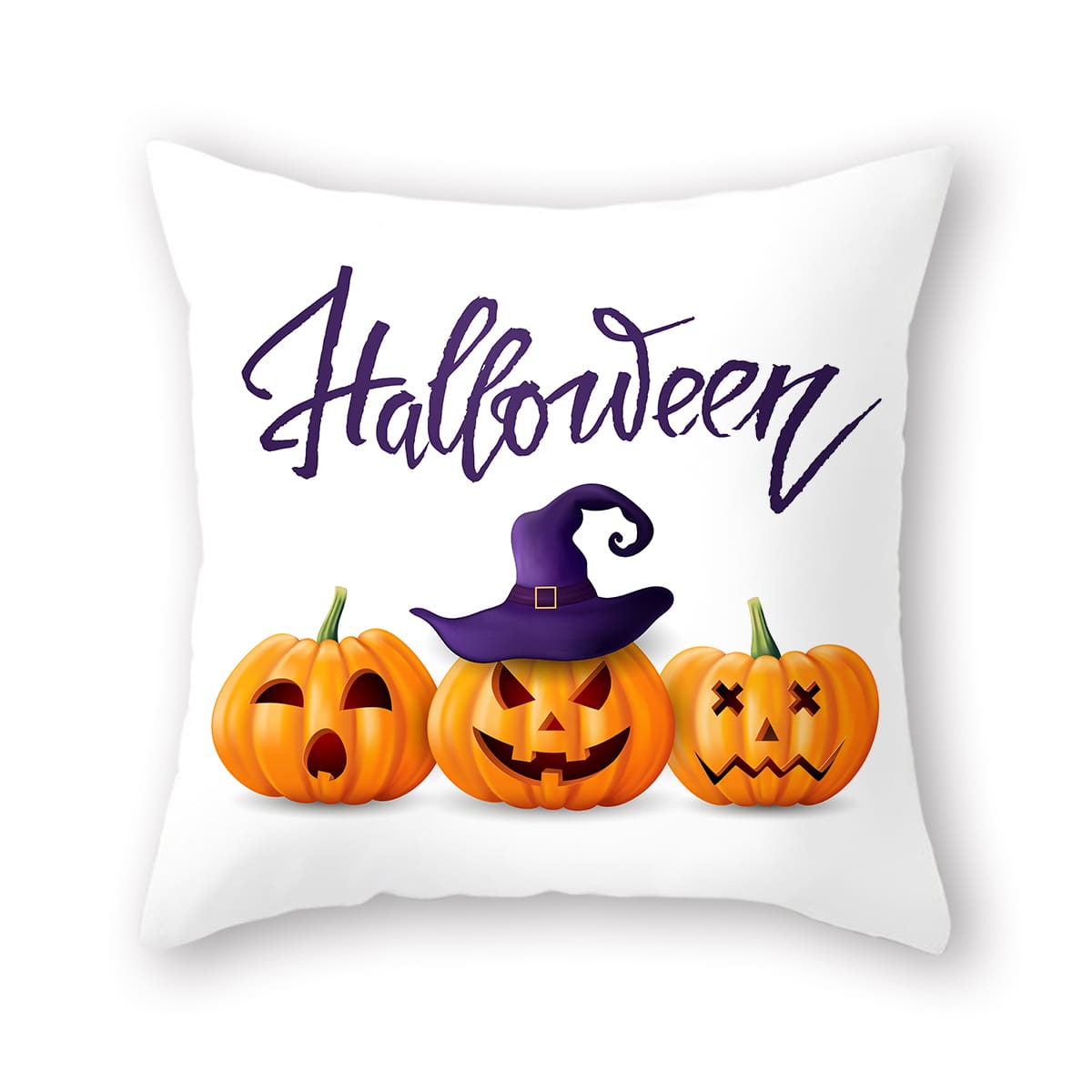 

Halloween Pumpkin Cushion Cover Without Filler, Multicolor