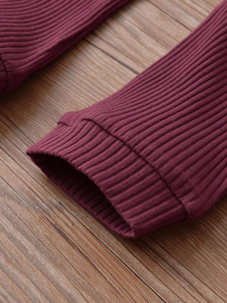 Bebé niña Jumpsuit ribete con fruncido con diadema - Granate - Añade 7