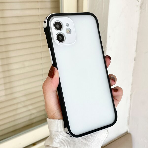 

Contrast Frame Phone Case, White