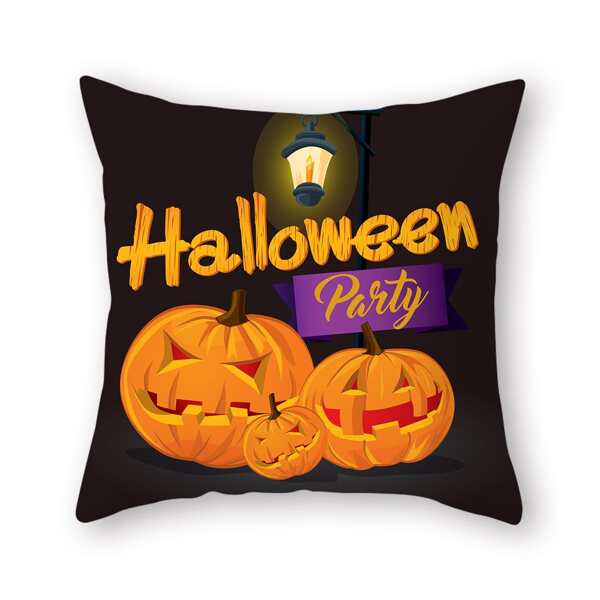 

Halloween Pumpkin Cushion Cover Without Filler, Multicolor