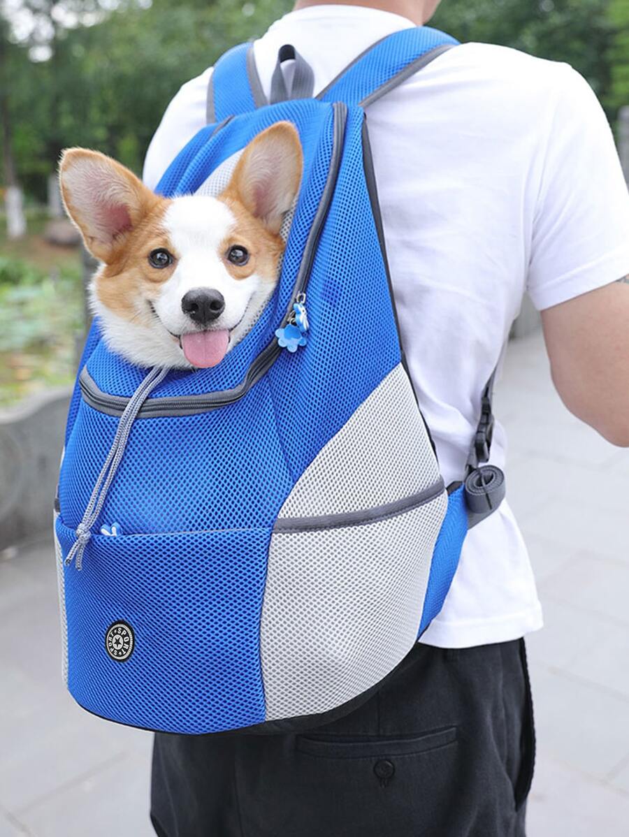 Color Block Pet Backpack