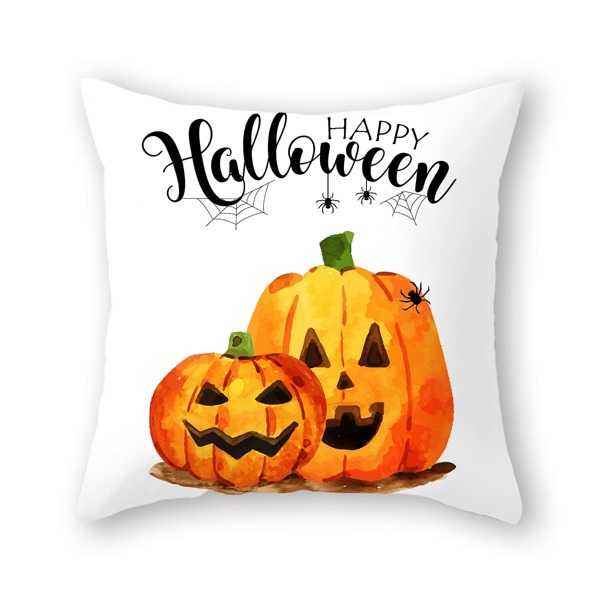 

Halloween Pumpkin Cushion Cover Without Filler, Multicolor