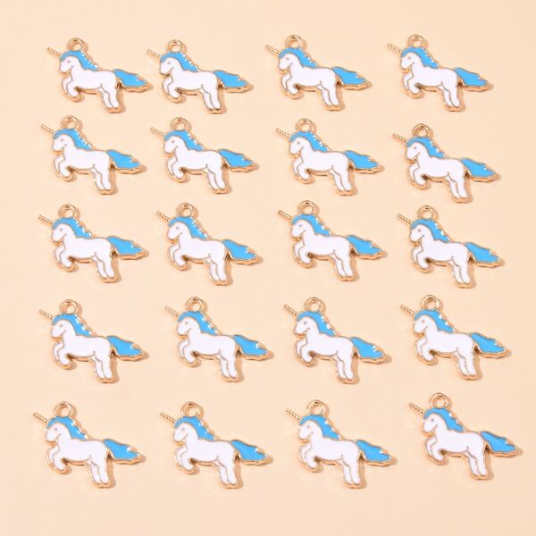 

20pcs Unicorn Decor DIY Jewelry Accessory, Multicolor