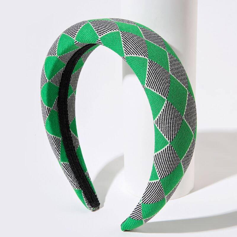 

Geo Print Headband, Green