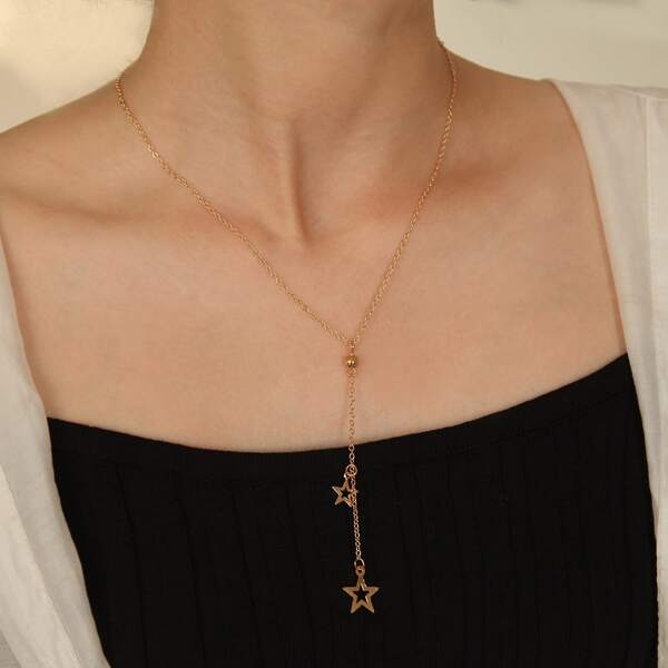 

Star Charm Necklace, Gold