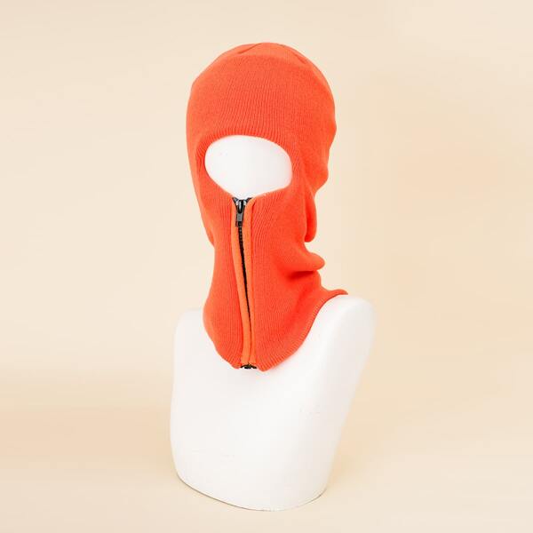 

Zipper Front Hat, Orange
