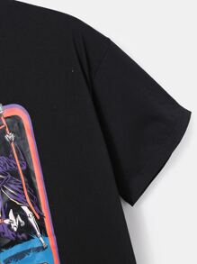 Stevenrhodes Letter Figure & Skull Graphic Tee - màu đen - Xem 4