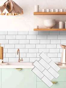 1 miếng dán tường 3D chống thấm nước - trắng - Xem 4