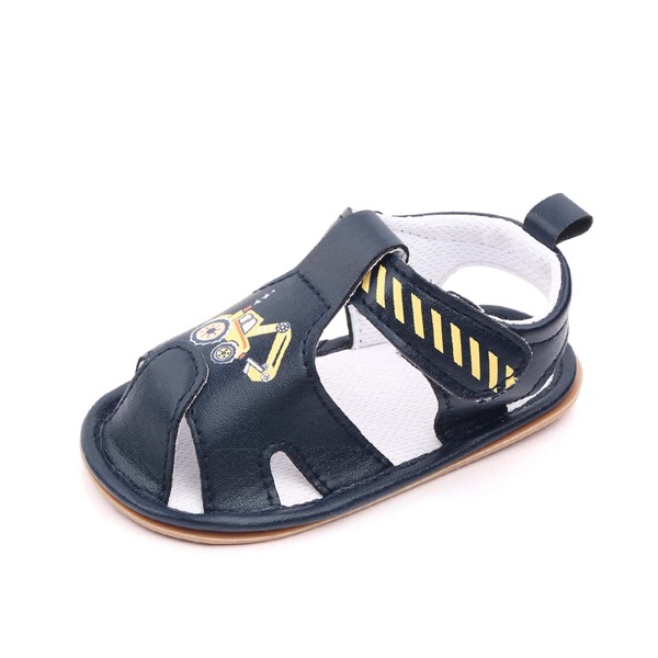 

Baby Cartoon Graphic Velcro Strap Sandals, Navy blue