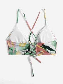 Colorblock Tankini Top - Multicolor - View 2