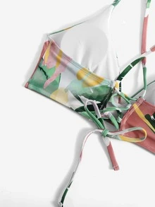 Colorblock Tankini Top - Multicolor - View 4