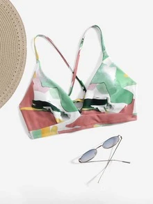 Colorblock Tankini Top - Multicolor - View 5