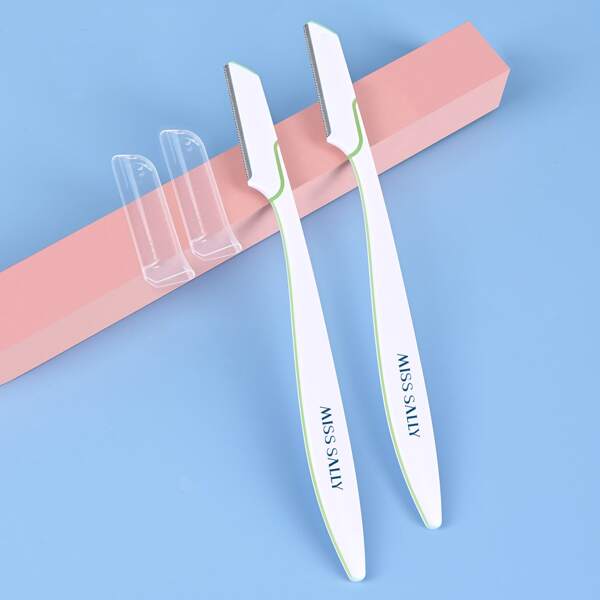 

2pcs Eyebrow Trimming Knife, White