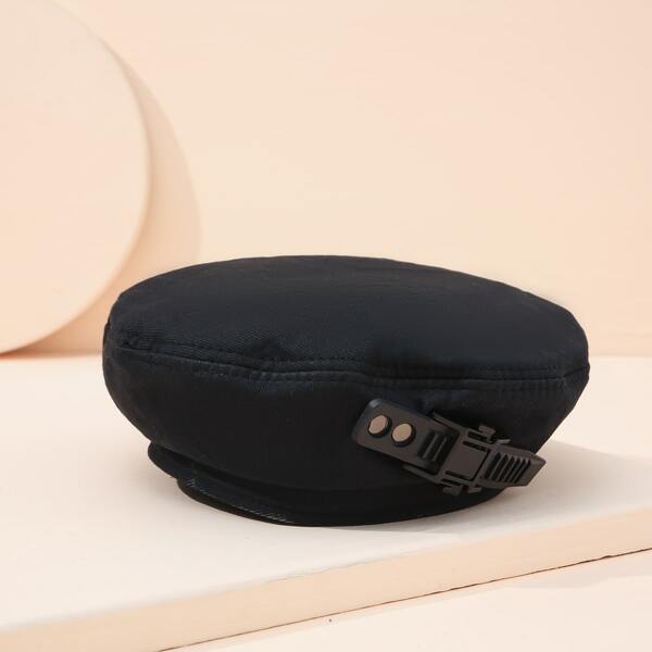 

Minimalist Solid Beret, Black