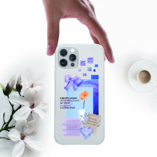 

Aesthetic Collage Phone Case, Clear