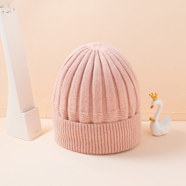 

Solid Knit Beanie, Pink