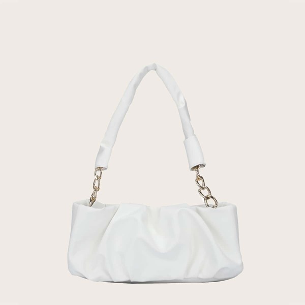 

Girls Ruched Bag, White