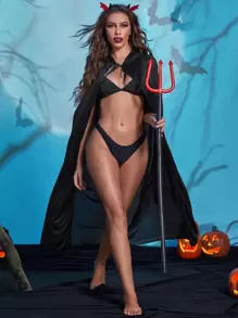 Disfraz de Halloween capa - Negro - Ver 1