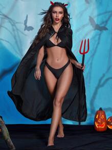 Disfraz de Halloween capa - Negro - Ver 3