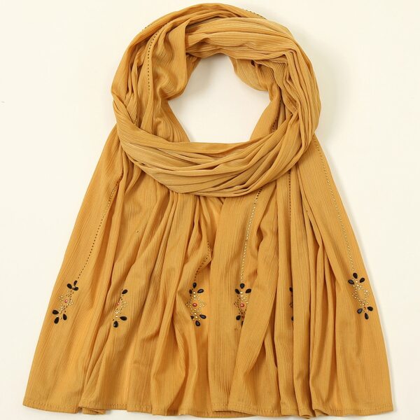 

Rhinestone Decor Scarf, Yellow