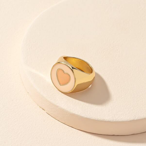 

Heart Decor Ring, Multicolor