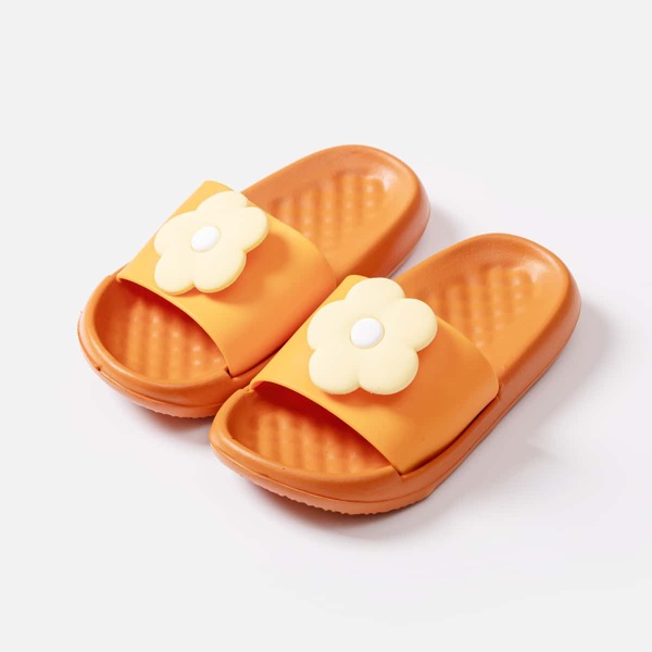 

Toddler Girls Floral Pattern Slides, Orange