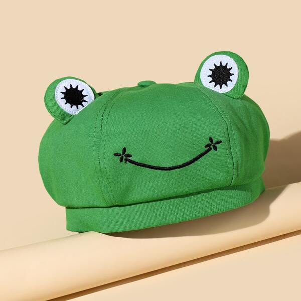 

Cartoon Frog Design Beret, Green