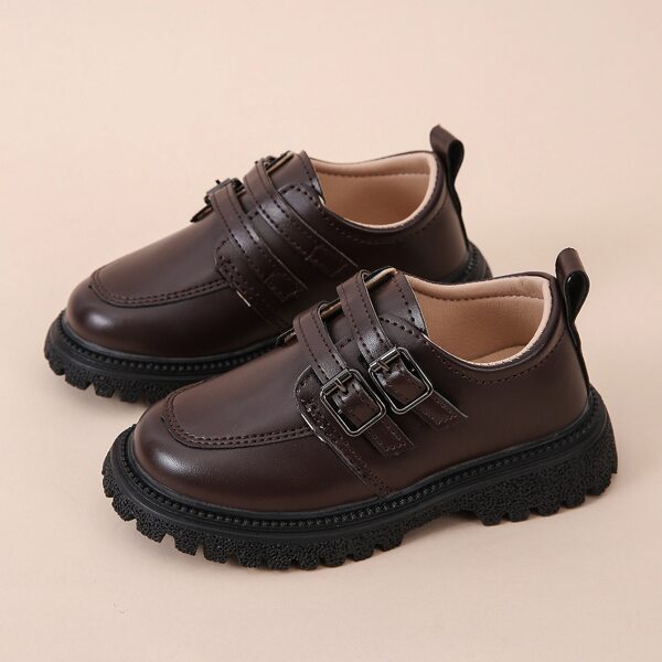 

Toddler Boys Buckle Detail Flats, Brown