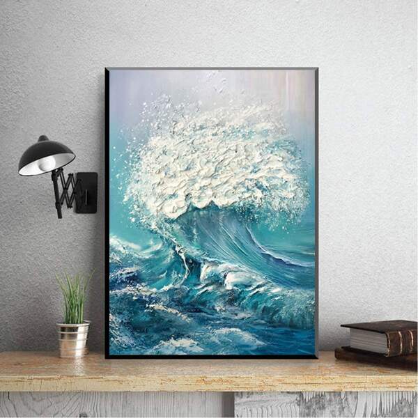

Waves Pattern Diamond Painting Without Frame, Multicolor