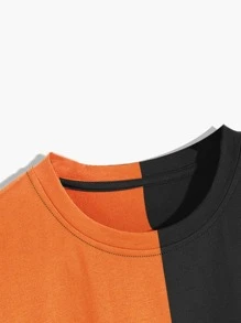 Manfinity Camiseta con estampado de oso bicolor - Multicolor - Ver 3