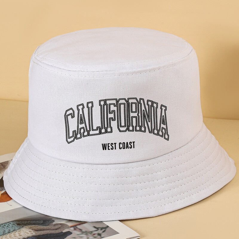 

Letter Graphic Bucket Hat, White