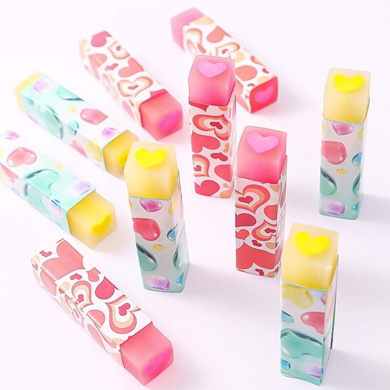 

1pc Heart Pattern Random Eraser, Multicolor