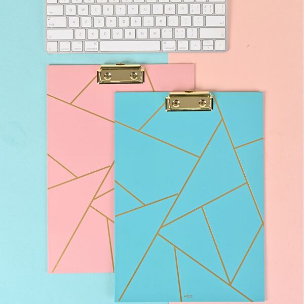 

1pc Geometric Pattern Random Clipboard, Multicolor