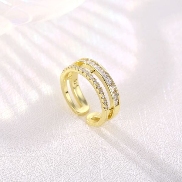 

18K Gold Plated Zircon Decor Ring