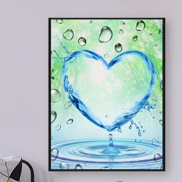 

Heart Print Diamond Painting Without Frame, Multicolor