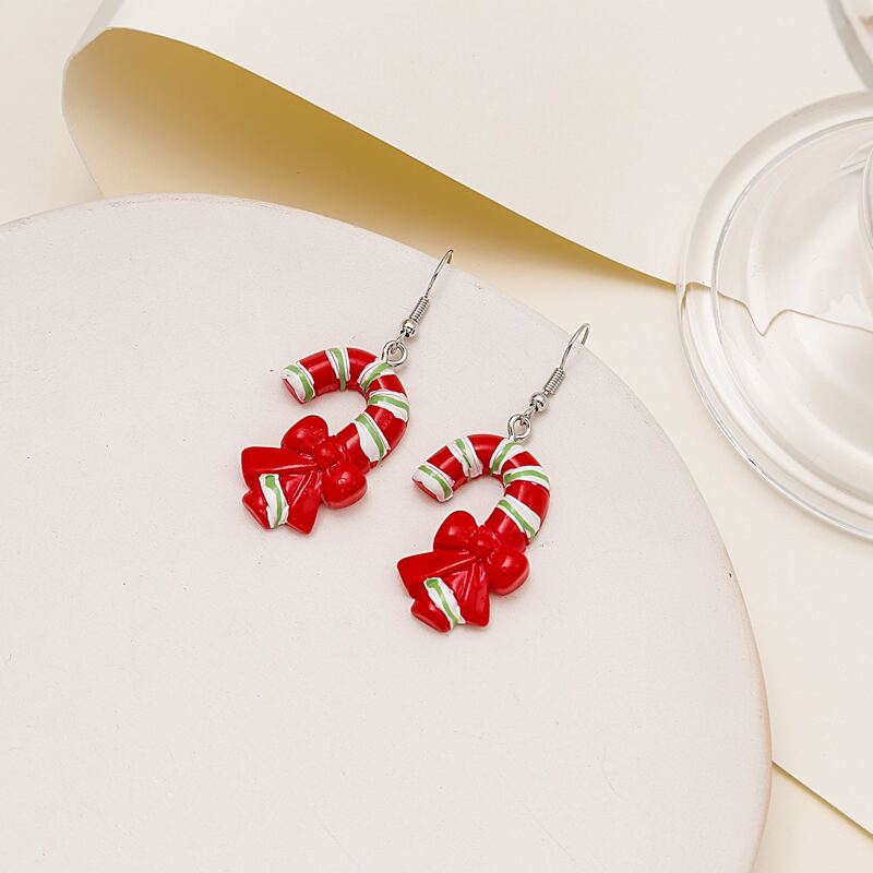 

Crutch Drop Earrings, Red