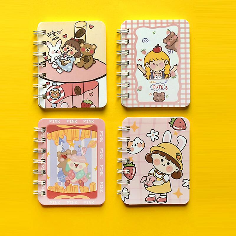 

2pcs Cartoon Graphic Cover Random Spiral Notebook, Multicolor
