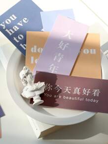 15pcs Slogan Graphic Postcard - Multicolor - View 4