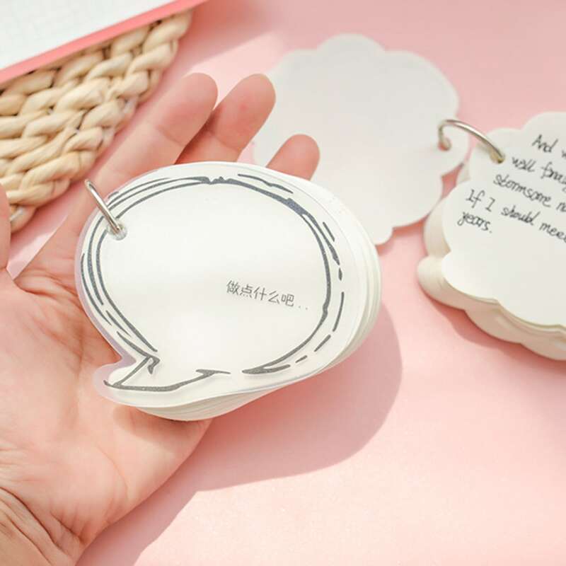 

1pc Dialog Box Shaped Random Ring Memo Pad, Multicolor