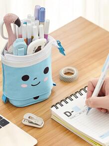 1入組珍珠奶茶形狀筆袋 - 藍色 - 查看 2