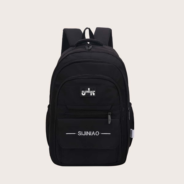 

Letter Graphic Large Capacity Backpack, Black