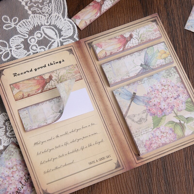 

1pc Flower Print Sticky Note, Multicolor