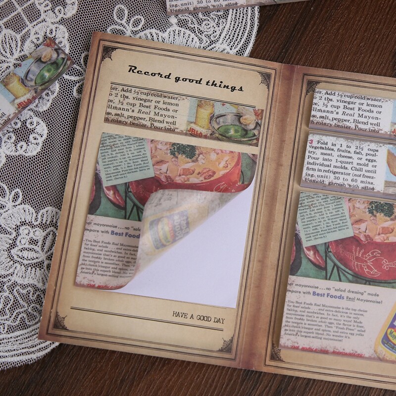 

1pc Food Print Sticky Note, Multicolor